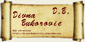 Divna Bukorović vizit kartica